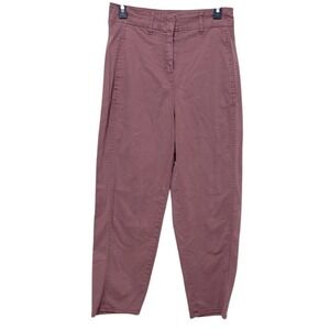 Joie Cropped Pants High Waist Casual Trousers Pockets Mauve Size‎ 6